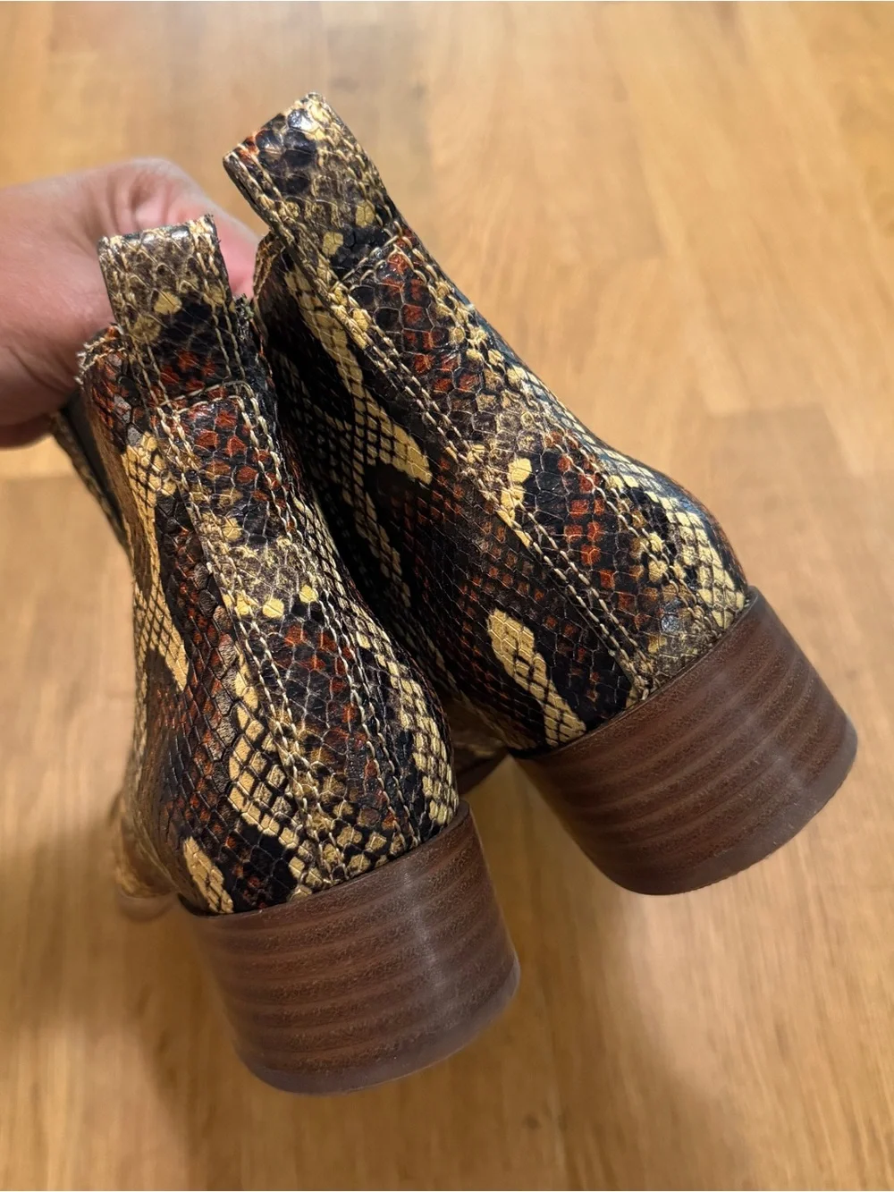 Madewell 7.5 Carina Snake Embossed Leather Ankle Chelsea Boot